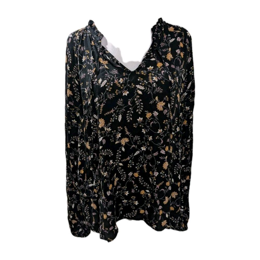 GAP Women's Size Small Ditsy Floral Blouse Peasant Shirt Tunic Cottagecore EUC